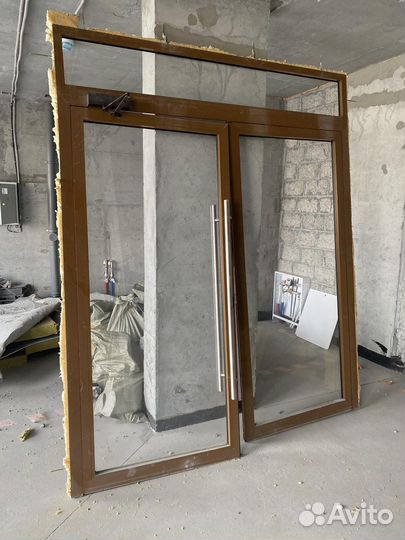 Дверь алюминиевая пвх входная бу