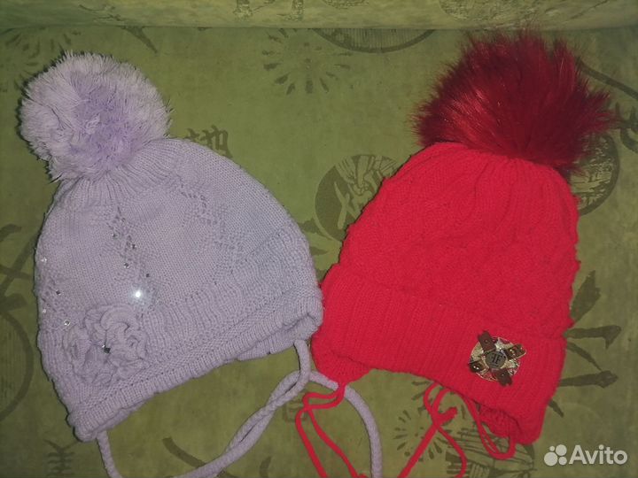 Шапка зимняя для девочки 4-5 лет