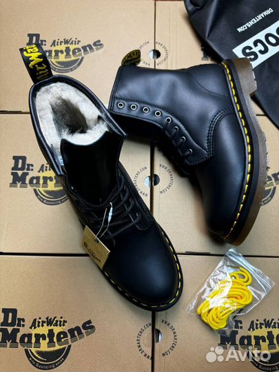 Dr. Martens 1460 Black с мехом