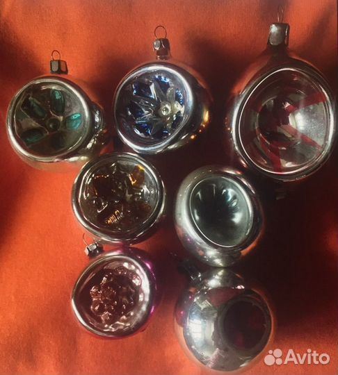 Винтажные Елочные шарики-фонарики набор