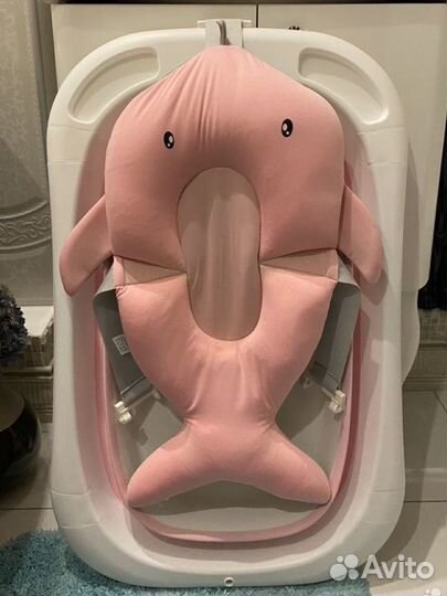 Ванночка для купания с термометром и дельфинчиком