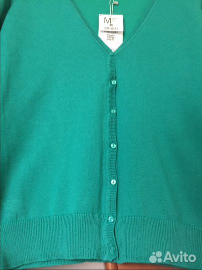 Зелёный мягкий кардиган новый