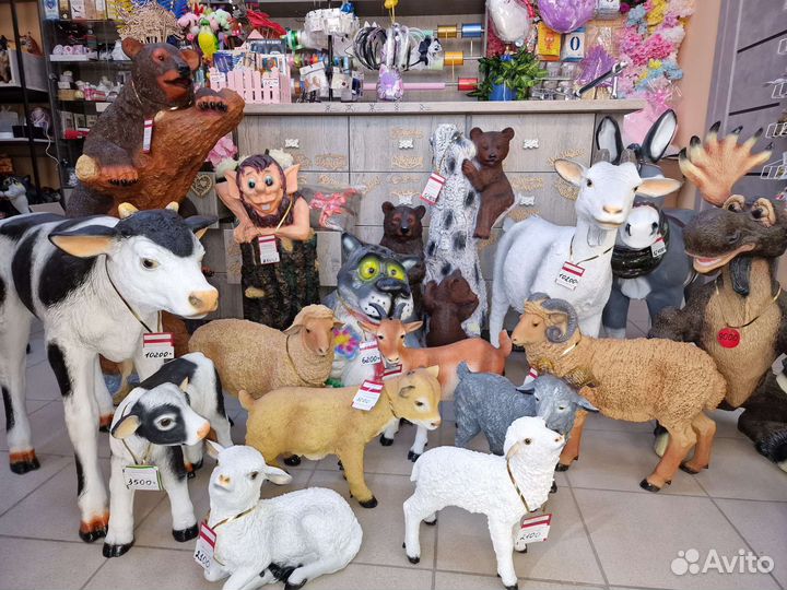 Садовые фигурки из полистоуна декоративные