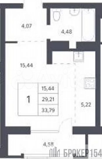 Квартира-студия, 29,2 м², 10/21 эт.