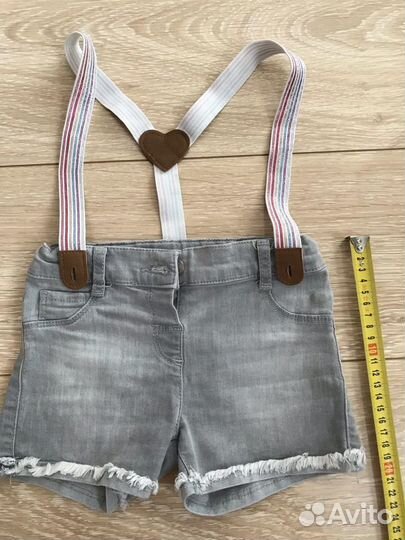 Шорты для девочки летние джинсовые Вайкики 104 110