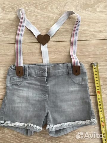 Шорты для девочки летние джинсовые Вайкики 104 110