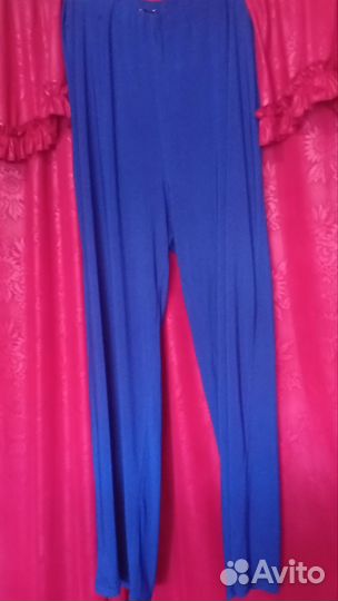 Брюки женские белые, васильковые и красные