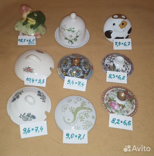 Крышки фарфор керамик стекло, тч д/графин/кувшинов