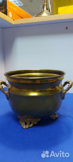 Антикварное кашпо бронза