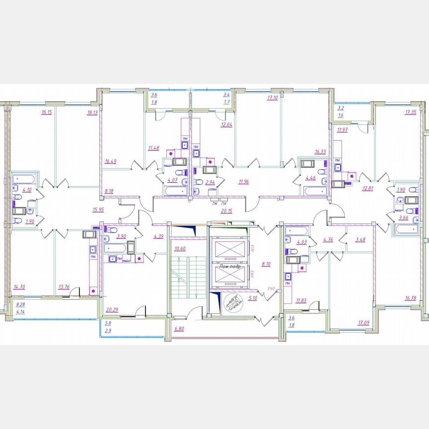 2-к. квартира, 66,5 м², 4/12 эт.