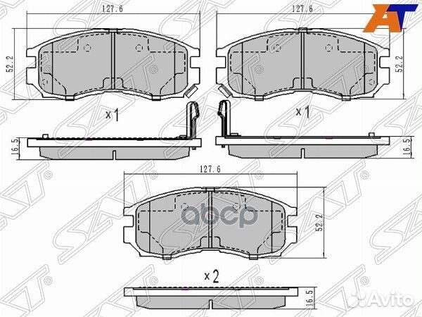 Колодки тормозные перед mitsubishi chariot/RVR
