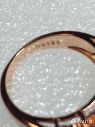 Золотой Комплект с Рубином.18 размер