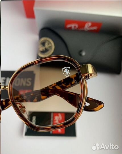 Очки ray ban ferrari коричневые