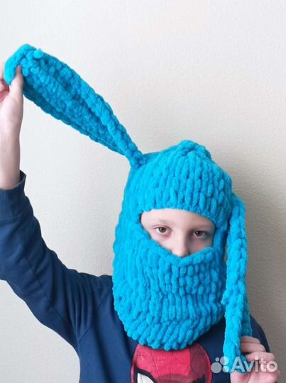 Шапка балаклава с ушками