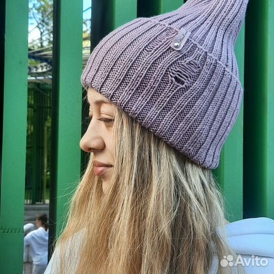 Шапка женская вязаная ручная работа