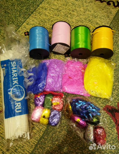 Шары, ленты, держатели для воздушных шаров и тд