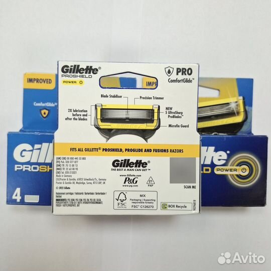 Кассеты Gillette Proshield, 4 шт