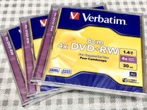 Диски Verbatim DVD+RW 8 см 1.4Gb (для видеокамер)