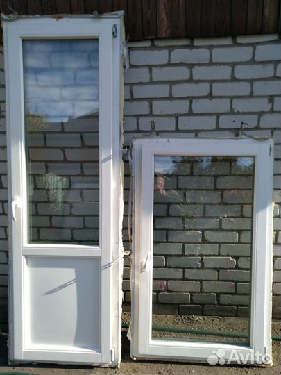 Балконный блок с дверью бу