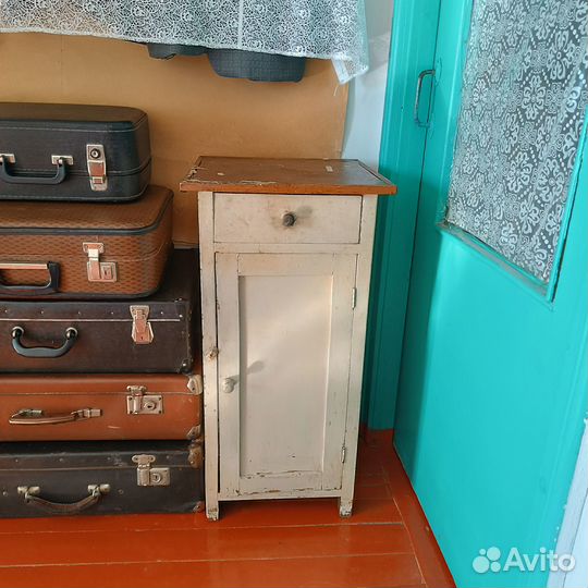 Тумбочка со столиком шкаф тумба СССР дерево