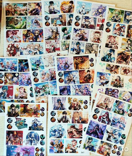 Стикерпак с персонажами Геншин Импакт