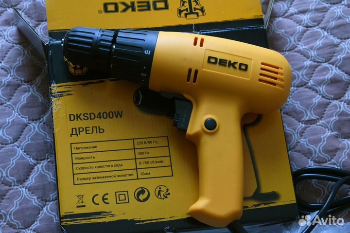Дрель-шуруповерт электрический deko dksd400W