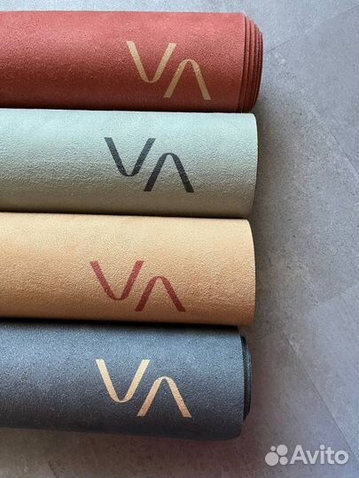 Коврик для йоги и фитнеса, замша + каучук