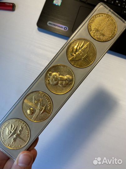 Набор медалей жетонов монет олимпиады 80