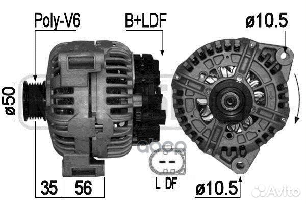 Генератор Mercedes W463/W220 55AMG 180A 209047 Era