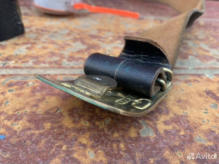 Ремень солдатский кожаный морской СССР