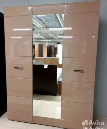 Шкаф 3-ств. Ненси венге/капучино