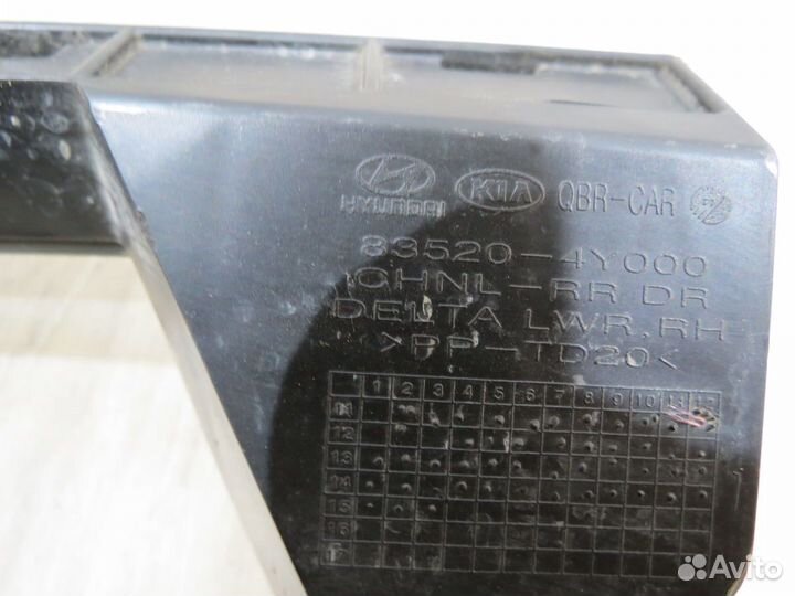 Направляющая заднего стекла двери Kia Rio 3