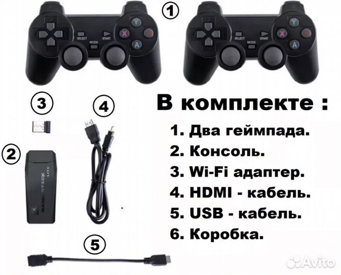 Приставка игровая Game Stick 4k lite 32 Gb