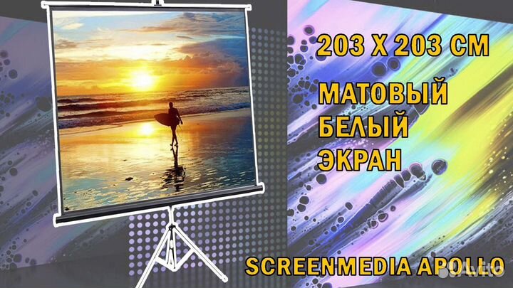 Аренда яркого проектора с экраном