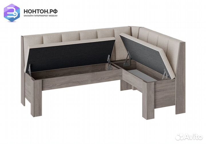 Скамья угловая Ганновер дуб сонома трюфель / рогож