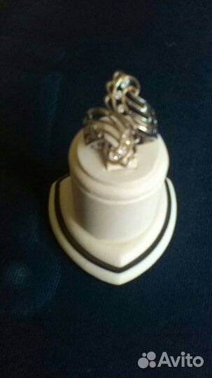 Кольцо серебро 19.0 р-ра