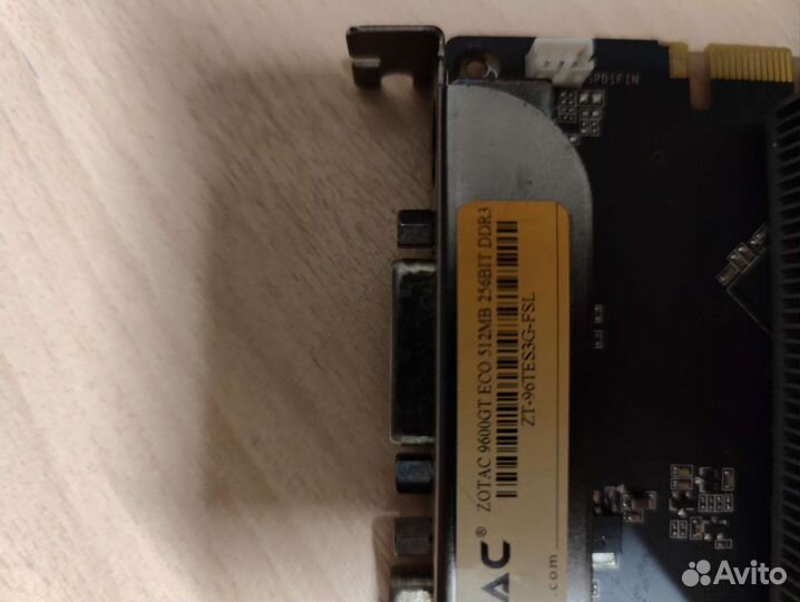 Видеокарта zotac 9600GT eco 512 mb