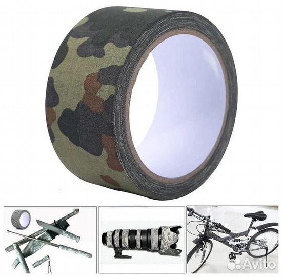 Камуфляжная клейкая лента тканевая 50 мм х 10 м