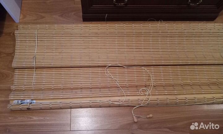 Римская Штора Бамбук, размеры: шир.138см, дл.166см