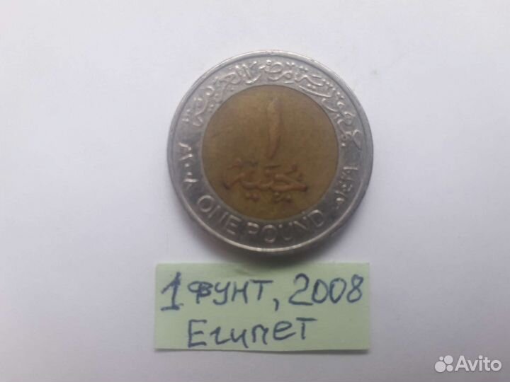 Монета 1 фунт 2008 Египет