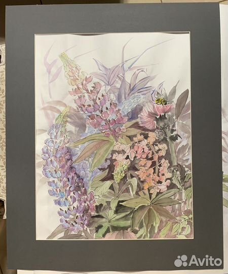 Картина акварель цветы