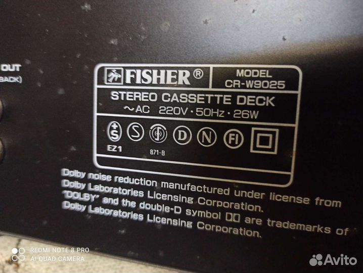 Дека кассетная Fisher CR-W9025