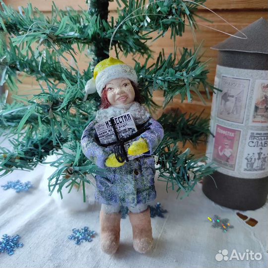 Ватные елочные игрушки
