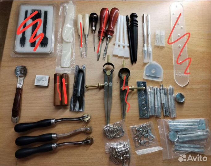 Инструмент для работы с кожей (штучно)