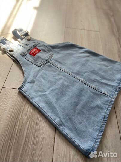 Джинсовый сарафан для девочки zara