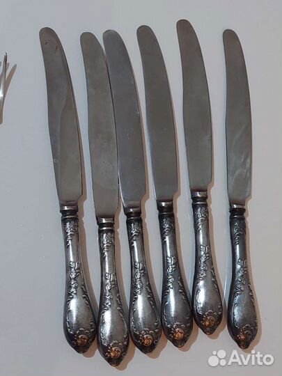 Набор столовых приборов из мельхиора новый