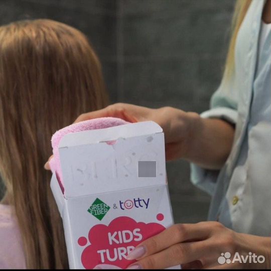 Детский тюрбан для волос green fiber & totty