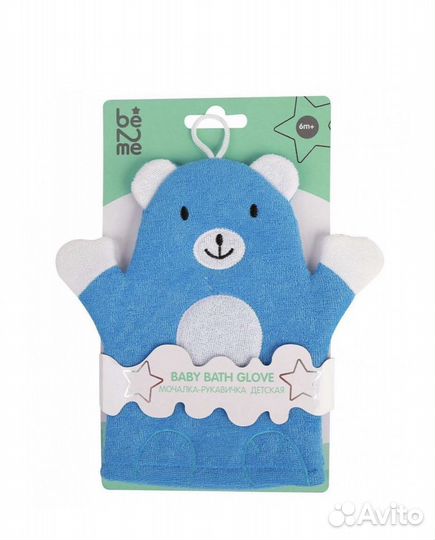 Мочалка рукавичка Be2me мишка