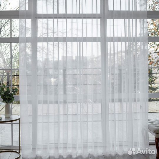 Вуаль белый тюль органза