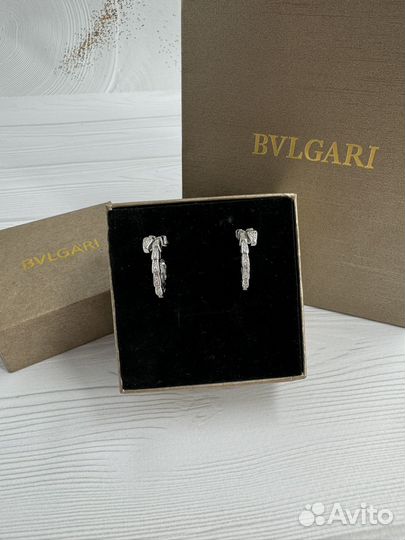 Серьги змеи Bulgari serpenti